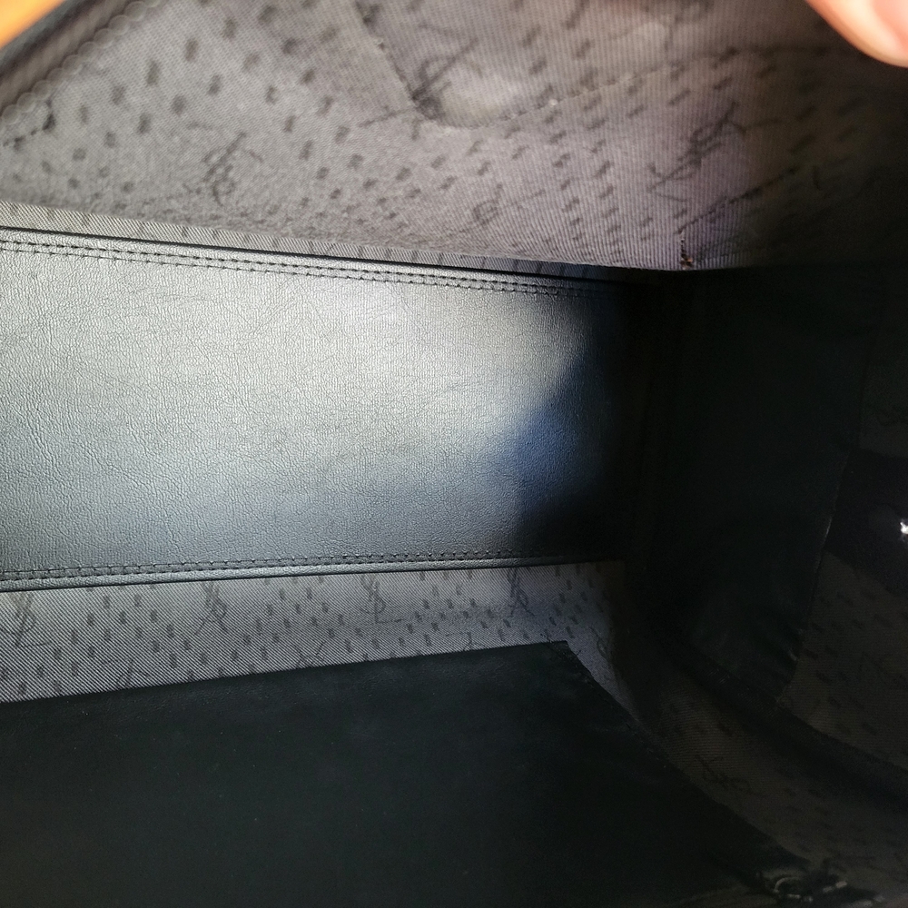 Yves Saint Laurent Black and Tan Leather travel duffle Boston Bag Authentic - Picture 10 of 11